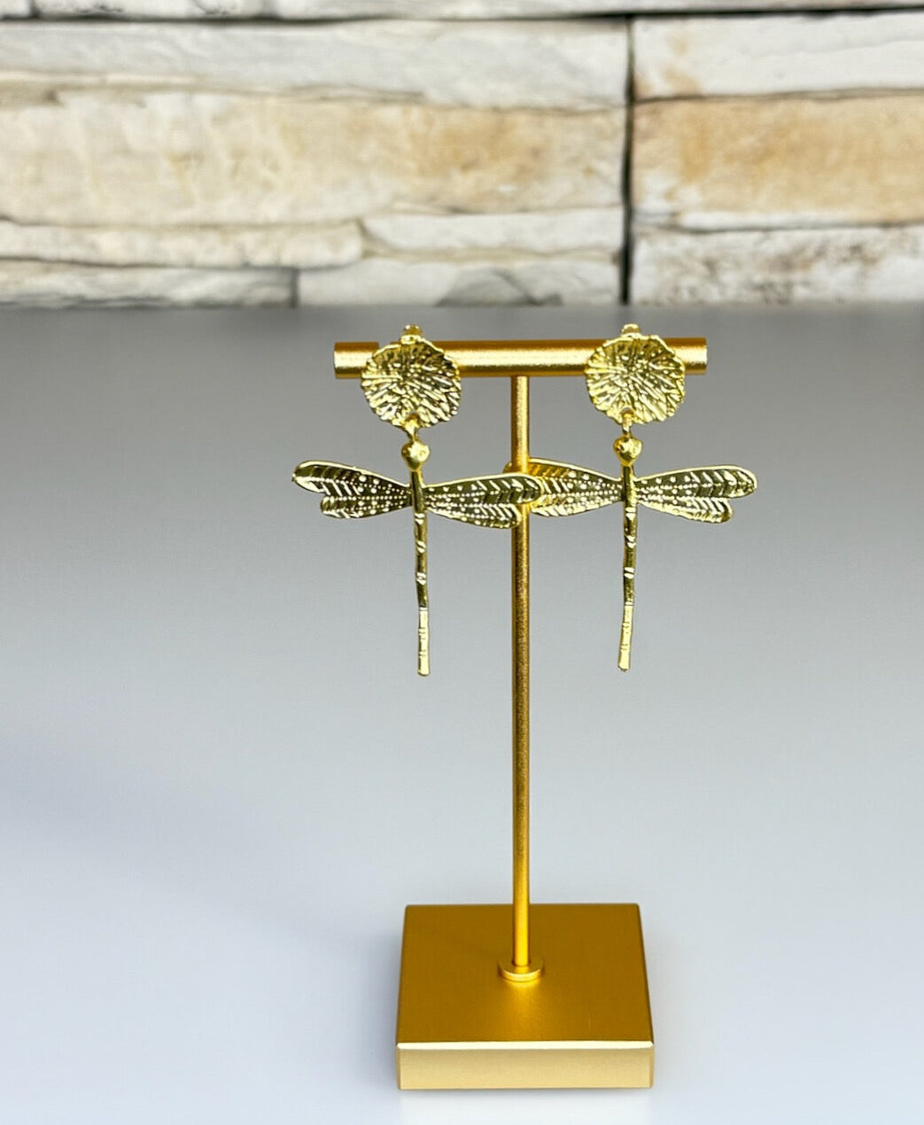 Gold Dragonfly Earrings