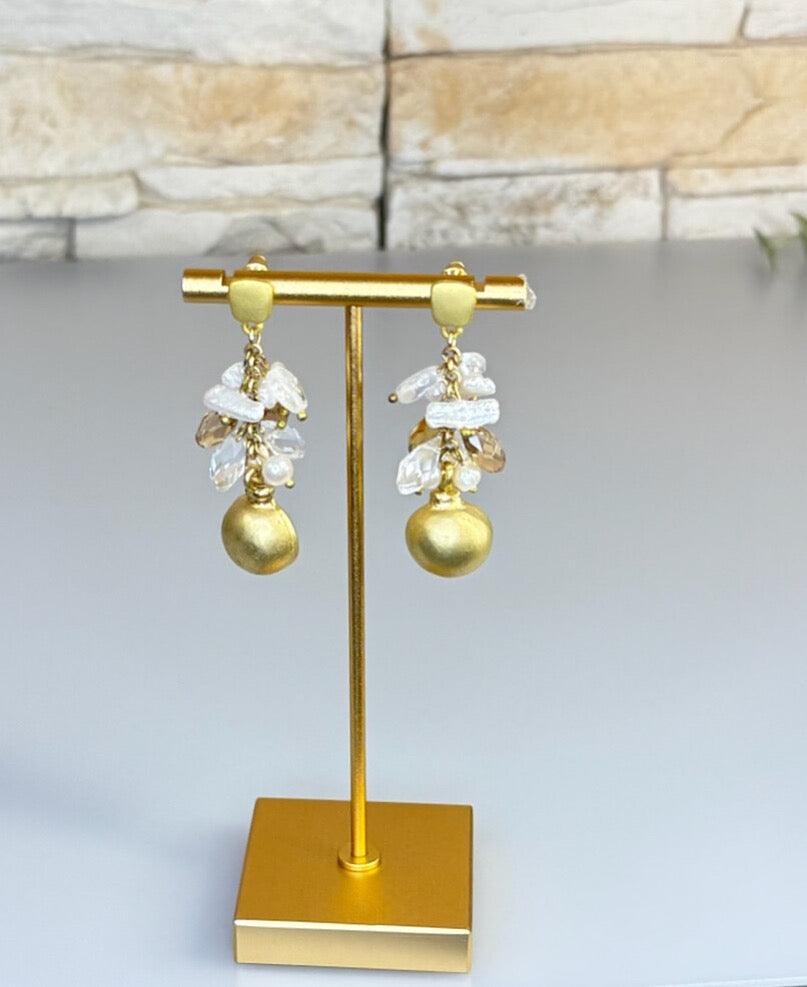 Gold Resin Earrings