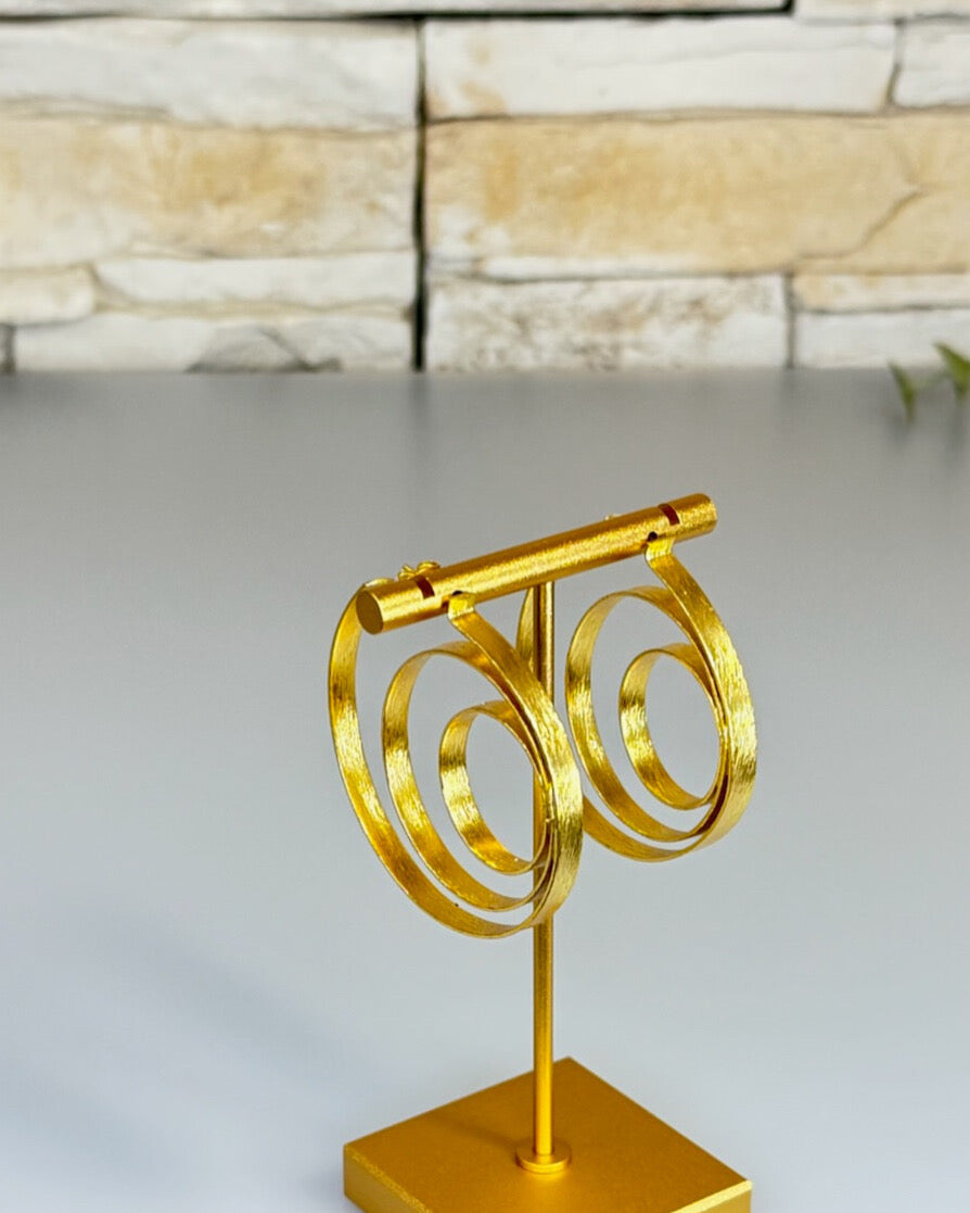 Gold Circular Earrings