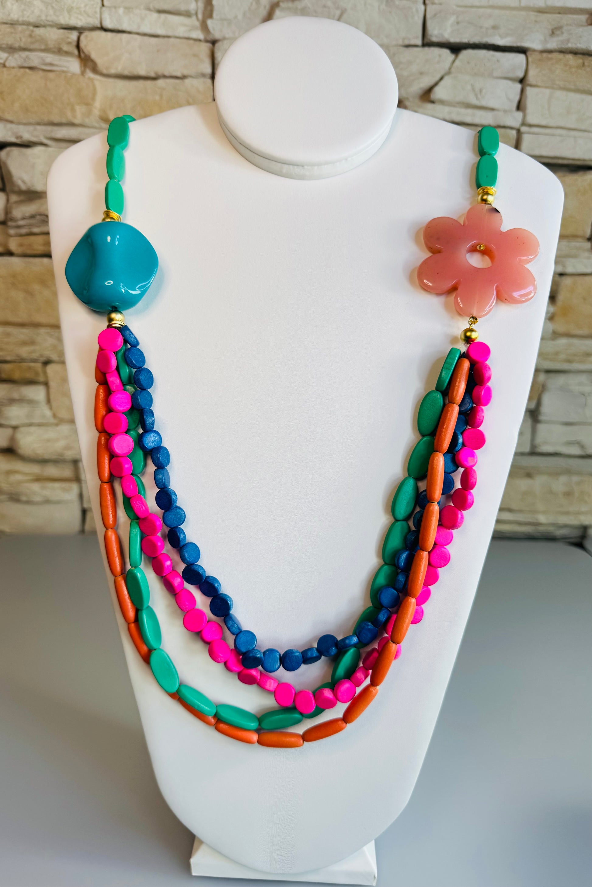 Multicolor Hand-painted Necklace