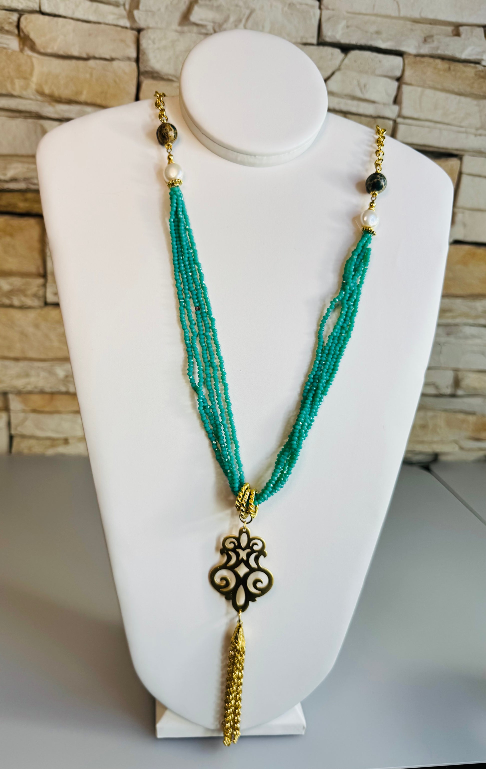 Green Beaded Necklace