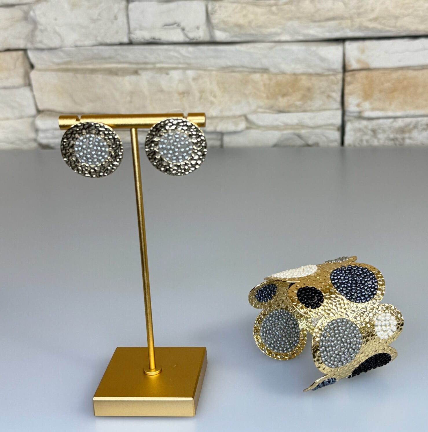 Earrings & Cuff Bracelet